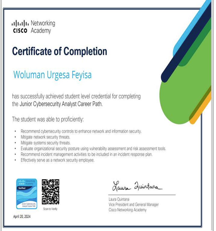 Cyber Security Analyst Certificate